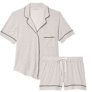 Victoria's Secret White and Black Pajama Set